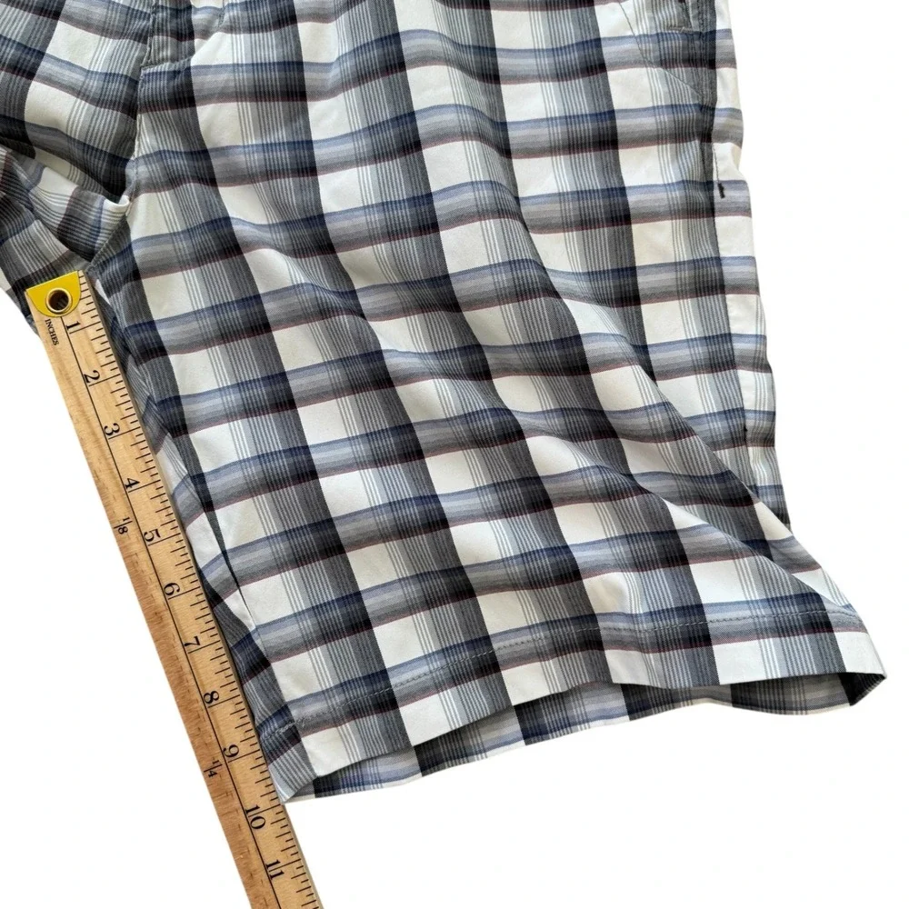 Tommy Bahama 35x10 Gray Plaid Relaxed Fit Stretch Men's Performance‎ Golf Shorts